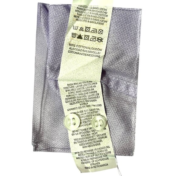 Primark Mens Regular Fit Long Sleeve Lavender Button-Up Shirt 17.5" - Picture 5 of 6